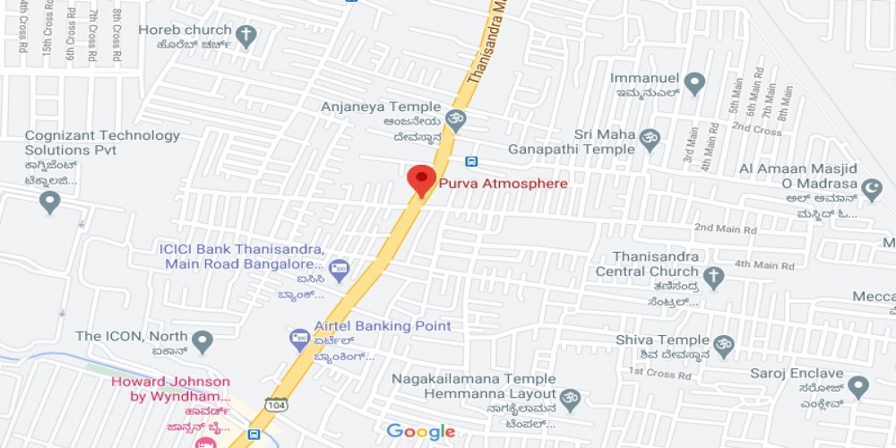 Purva Atmosphere Thanisandra Road-location map.jpg